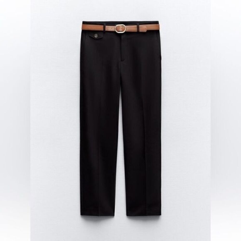 NWT Zara Casual Straight Leg Black Pants N112